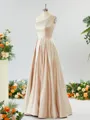 A-line One-Shoulder Unforgettable Satin Bridesmaid Dress With Slit Ruffles