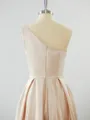 A-line One-Shoulder Unforgettable Satin Bridesmaid Dress With Slit Ruffles