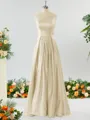 A-line One-Shoulder Unforgettable Satin Bridesmaid Dress With Slit Ruffles