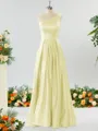A-line One-Shoulder Unforgettable Satin Bridesmaid Dress With Slit Ruffles