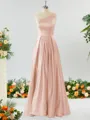 A-line One-Shoulder Unforgettable Satin Bridesmaid Dress With Slit Ruffles