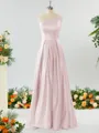 A-line One-Shoulder Unforgettable Satin Bridesmaid Dress With Slit Ruffles
