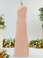 Classy Sheath/Column One-Shoulder Silk Like Satin Bridesmaid Dress With Bow