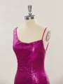 Sheath/Column Square Glimmering Open Back Sequins Short/Mini Homecoming Dress