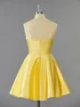 A-line Spaghetti Straps Charming Silk Like Satin Short/Mini Homecoming Dress