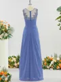 Chic A-line Scoop Asymmetrical Chiffon Mother of the Bride Dress With Applique