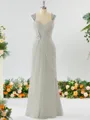 Sheath/Column Timeless Straps Floor-Length Chiffon Mother of the Bride Dress With Beading