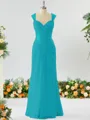 Sheath/Column Timeless Straps Floor-Length Chiffon Mother of the Bride Dress With Beading