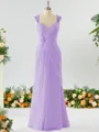 Sheath/Column Timeless Straps Floor-Length Chiffon Mother of the Bride Dress With Beading