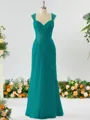 Sheath/Column Timeless Straps Floor-Length Chiffon Mother of the Bride Dress With Beading