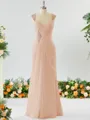 Sheath/Column Timeless Straps Floor-Length Chiffon Mother of the Bride Dress With Beading