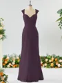 Sheath/Column Timeless Straps Floor-Length Chiffon Mother of the Bride Dress With Beading