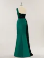 Sheath/Column One-Shoulder Floor-Length Sparking Velvet Sequins Prom Dress With Slit