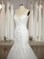 Trumpet/Mermaid Trendy Sweetheart Sweep Train Lace Wedding Dress With Applique