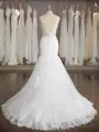 Trumpet/Mermaid Trendy Sweetheart Sweep Train Lace Wedding Dress With Applique