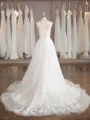 A-line Sweetheart Sweep Train Glamorous Lace Wedding Dress With Applique
