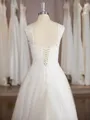 A-line Sweetheart Sweep Train Glamorous Lace Wedding Dress With Applique