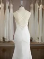 Breathtaking Sheath/Column V-Neck Sweep Train Chiffon Wedding Dress With Slit