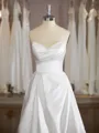 Show-stopping A-line Sweetheart Chapel Train Satin Wedding Dress With Ruffles