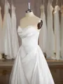 Show-stopping A-line Sweetheart Chapel Train Satin Wedding Dress With Ruffles