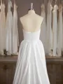 Show-stopping A-line Sweetheart Chapel Train Satin Wedding Dress With Ruffles