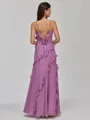 Radiant Sheath V-Neck Ruffles Floor-Length Chiffon Bridesmaid Dress