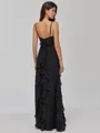 Impeccable Sheath Spaghetti Straps Ruffles Floor-Length Chiffon Bridesmaid Dress
