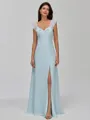 Charming A-line Square Ruffles Floor-Length Chiffon Bridesmaid Dress