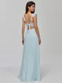 Charming A-line Square Ruffles Floor-Length Chiffon Bridesmaid Dress
