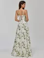 Noble A-line Cowl Pleated Floor-Length Chiffon Bridesmaid Dress