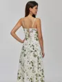 Noble A-line Cowl Pleated Floor-Length Chiffon Bridesmaid Dress