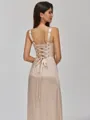 Gorgeous A-line Straps Floor-Length Silk Like Satin Bridesmaid Dress