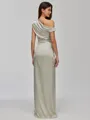 Stylish Sheath Pleated Floor-Length Silk Like Satin Bridesmaid Dress