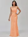 Impeccable Sheath Scoop Floor-Length Silk Like Satin Bridesmaid Dress