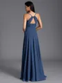 Radiant A-line Spaghetti Straps Sash/Ribbon/Belt Floor-Length Chiffon Bridesmaid Dress