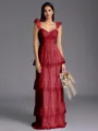 Timeless A-line Sweetheart Cascading Ruffles Floor-Length Bridesmaid Dress