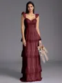 Timeless A-line Sweetheart Cascading Ruffles Floor-Length Bridesmaid Dress