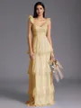 Timeless A-line Sweetheart Cascading Ruffles Floor-Length Bridesmaid Dress