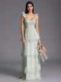 Timeless A-line Sweetheart Cascading Ruffles Floor-Length Bridesmaid Dress
