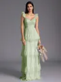 Timeless A-line Sweetheart Cascading Ruffles Floor-Length Bridesmaid Dress