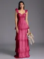 Timeless A-line Sweetheart Cascading Ruffles Floor-Length Bridesmaid Dress