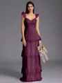 Timeless A-line Sweetheart Cascading Ruffles Floor-Length Bridesmaid Dress