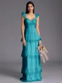 Timeless A-line Sweetheart Cascading Ruffles Floor-Length Bridesmaid Dress