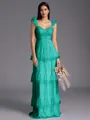 Timeless A-line Sweetheart Cascading Ruffles Floor-Length Bridesmaid Dress