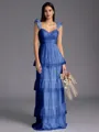 Timeless A-line Sweetheart Cascading Ruffles Floor-Length Bridesmaid Dress