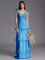 Timeless A-line Sweetheart Cascading Ruffles Floor-Length Bridesmaid Dress