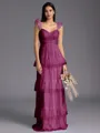 Timeless A-line Sweetheart Cascading Ruffles Floor-Length Bridesmaid Dress