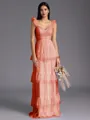 Timeless A-line Sweetheart Cascading Ruffles Floor-Length Bridesmaid Dress