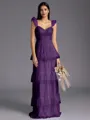 Timeless A-line Sweetheart Cascading Ruffles Floor-Length Bridesmaid Dress