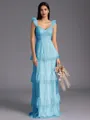 Timeless A-line Sweetheart Cascading Ruffles Floor-Length Bridesmaid Dress